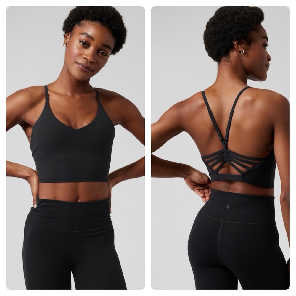 Athleta Elation Strappy Crop A-C // Black